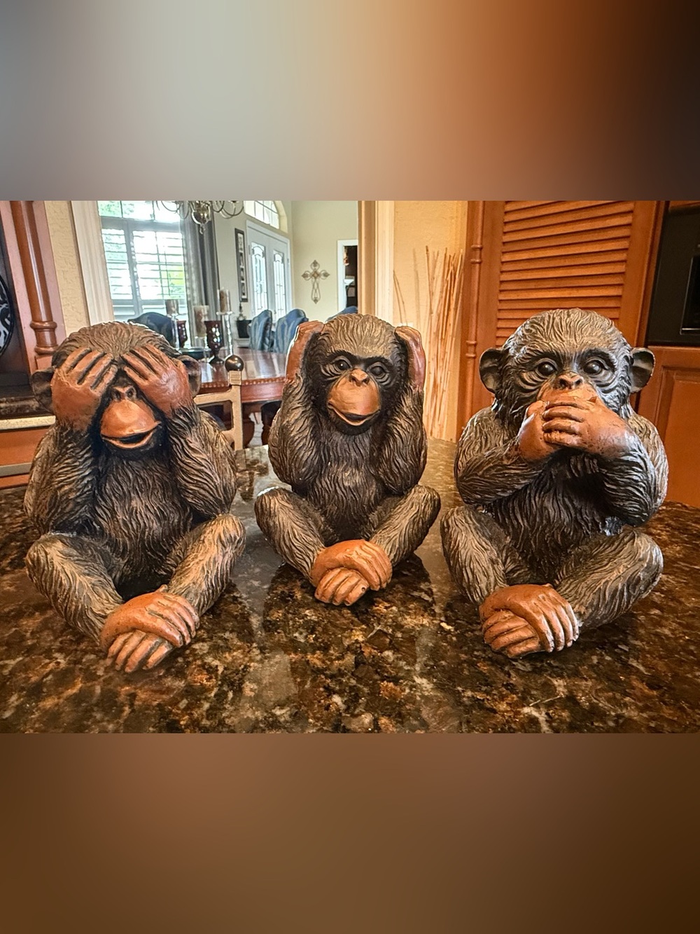 Vintage Three Wise Monkeys Figurines - See No Evil, Hear No Evil, Speak No Evil